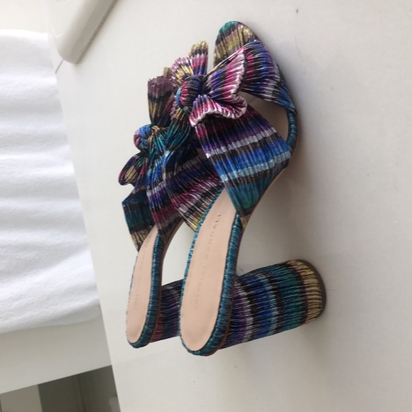 Loeffler Randall metallic rainbow heels- worn once - Picture 2 of 3